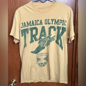Men’s Yellow Jamaica Olympic Track Tshirt Size M